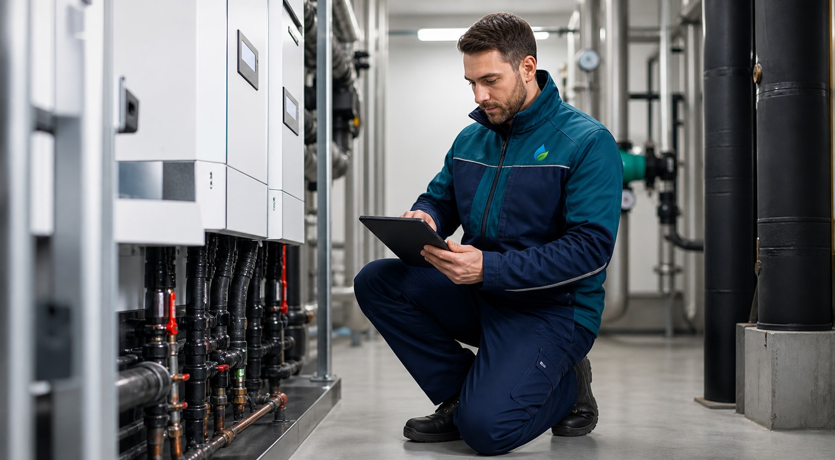 Facility Management Kontrolle im Technikraum